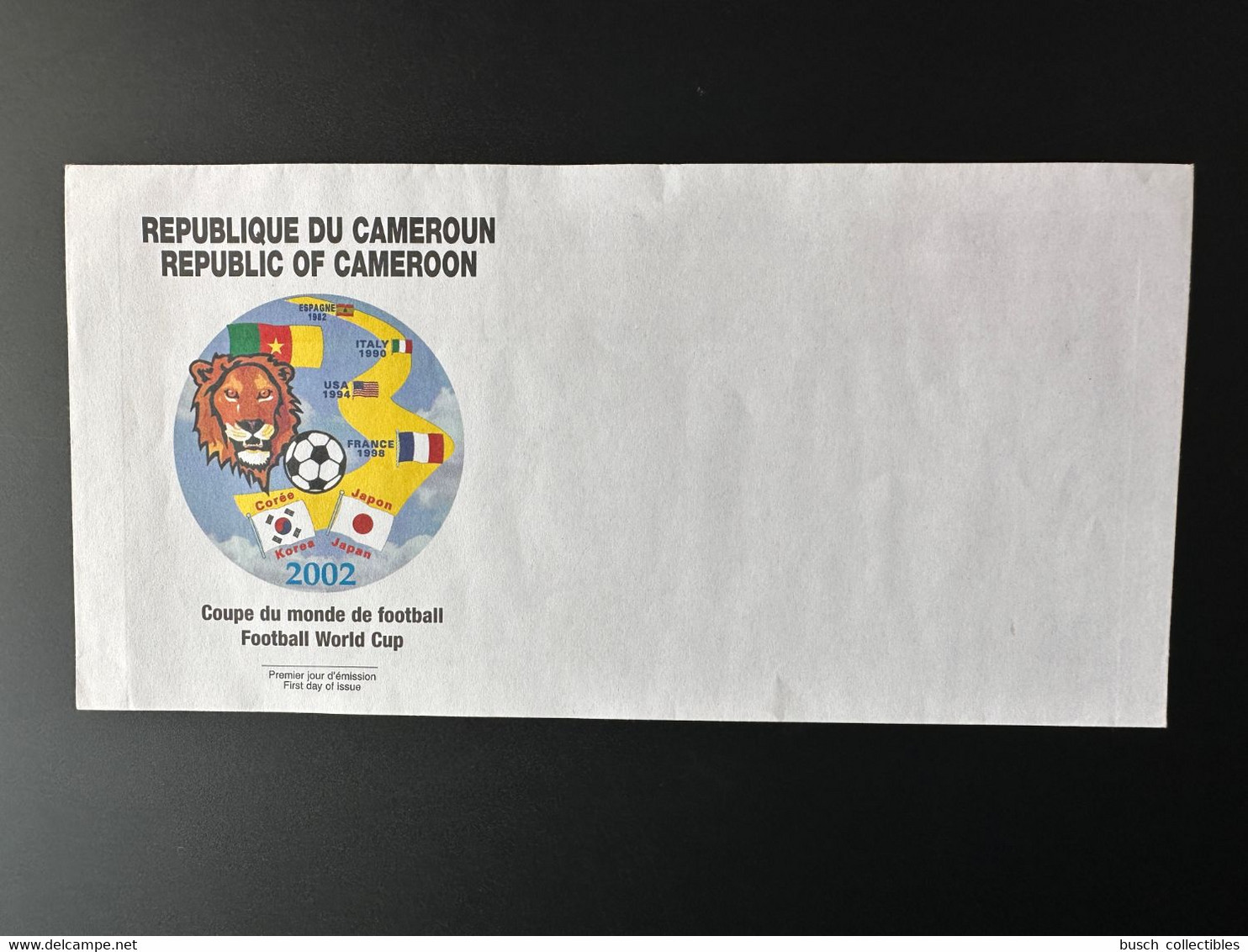 Cameroun Cameroon Kamerun 2002 Mi. 1245 - 1245 Blank FDC Football Fußball World Cup FIFA Coupe Monde Korea Japan Soccer - Camerún (1960-...)