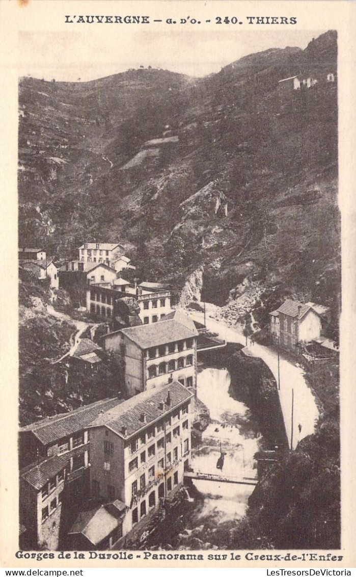 FRANCE - 63 - THIERS - Gorges De La Durolle - Panorama Sur Le Creux De L'Enfer - Carte Postale Ancienne - Thiers