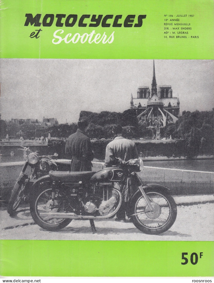 REVUE MOTOCYCLES ET SCOOTERS N°186  - 1957 - BOL D' OR - MOTO 350 MATCHLESS - Motorfietsen