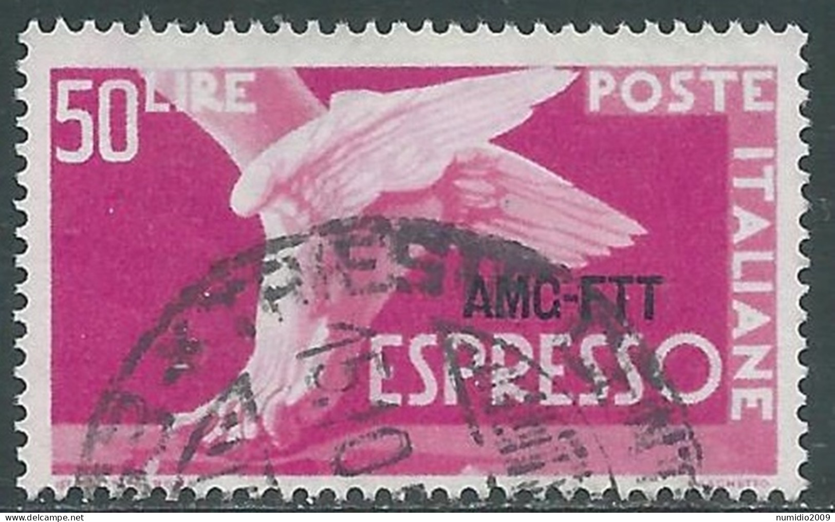 1952 TRIESTE A ESPRESSO USATO 50 LIRE - RC24-4 - Posta Espresso