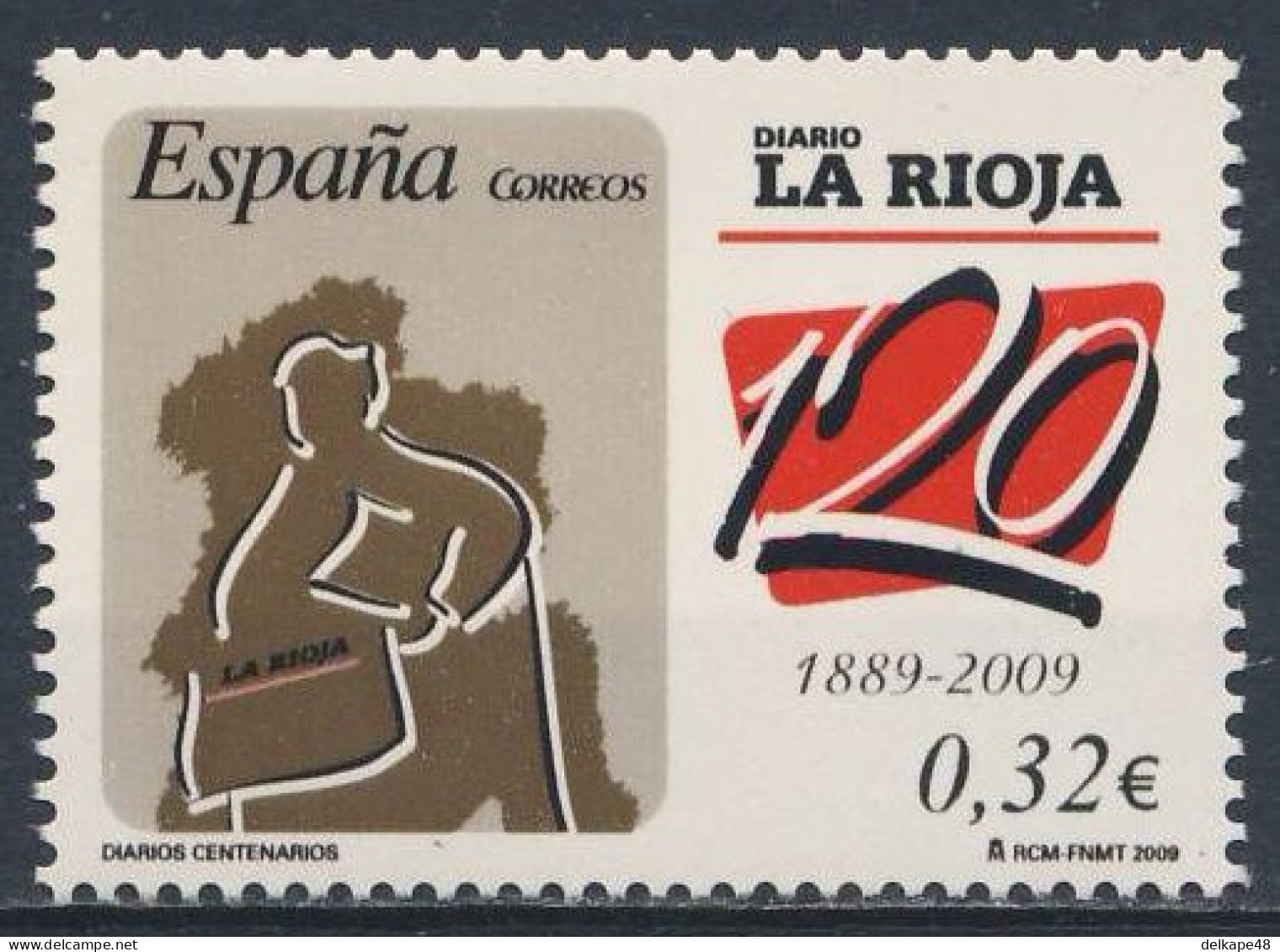 Spain Espana 2009 Mi 4389 YT 4094 SG 4417 ** 120th Ann. La Rioja - Daily Newspaper / Tageszeitung / Journal - Otros & Sin Clasificación