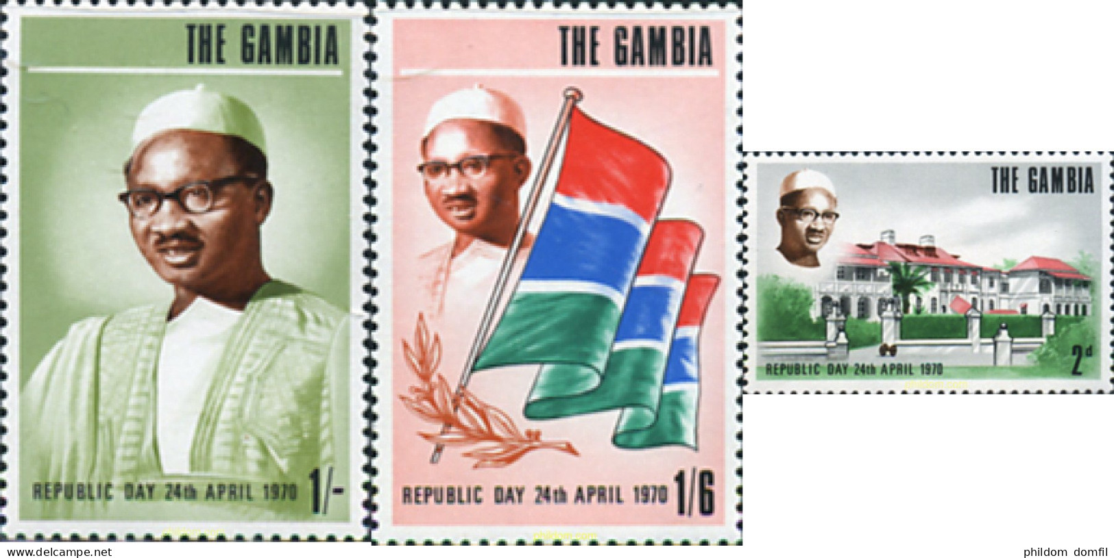 140867 MNH GAMBIA 1970 DIA DE LA REPUBLICA - Andere & Zonder Classificatie