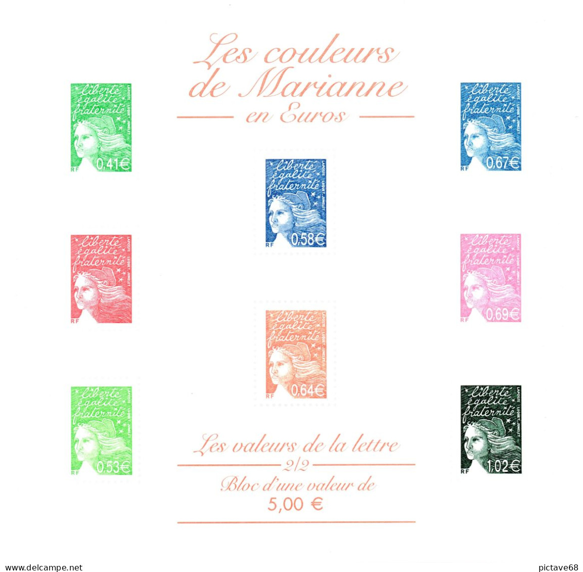FRANCE / BLOC FEUILLET N° 45 NEUF * * LES COULEURS DE MARIANNE EN EURO - Neufs