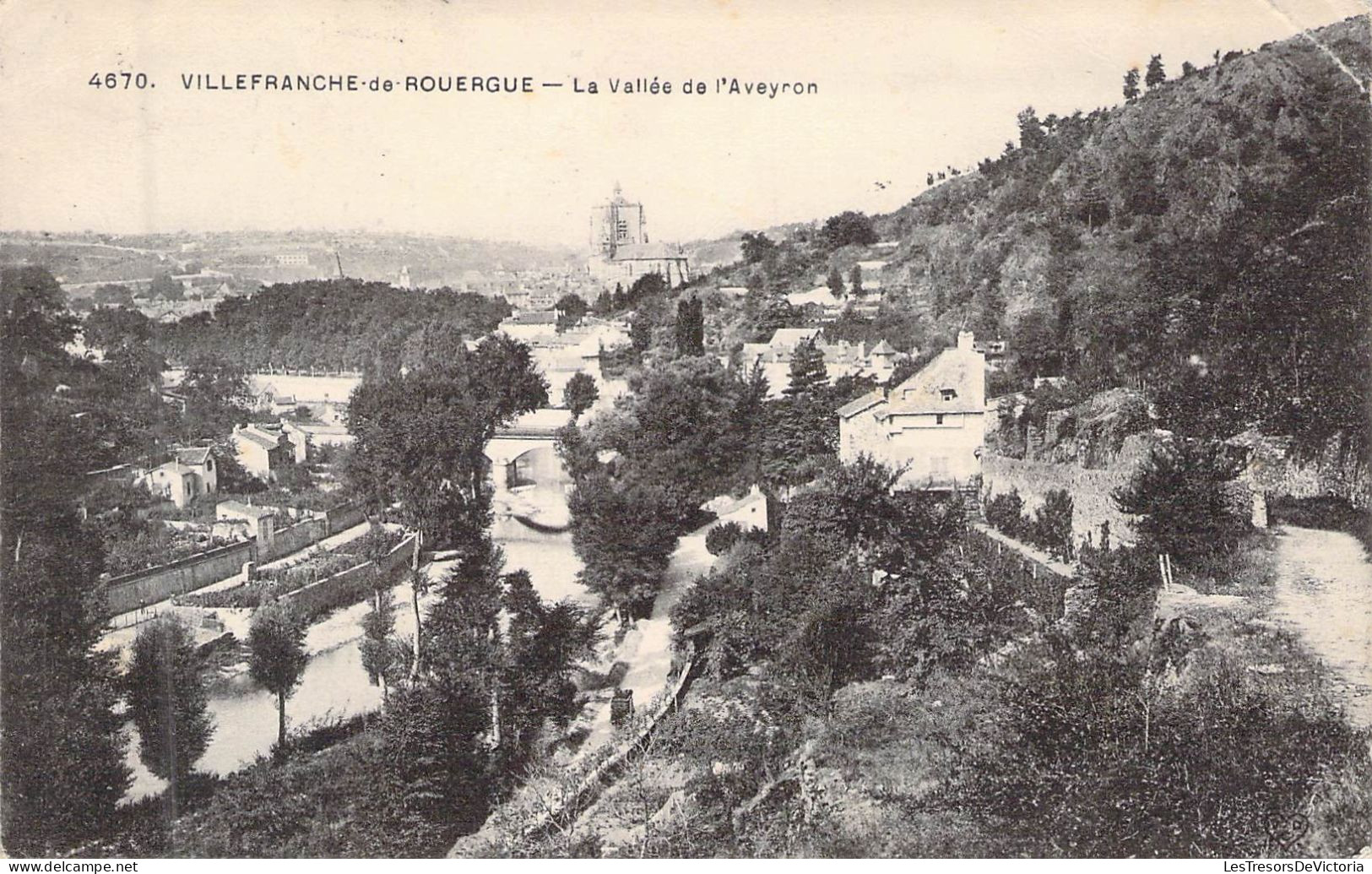 FRANCE - 12 - VILLEFRANCHE DE ROUERGUE - La Vallée De L'Aveyron - Carte Postale Ancienne - Villefranche De Rouergue