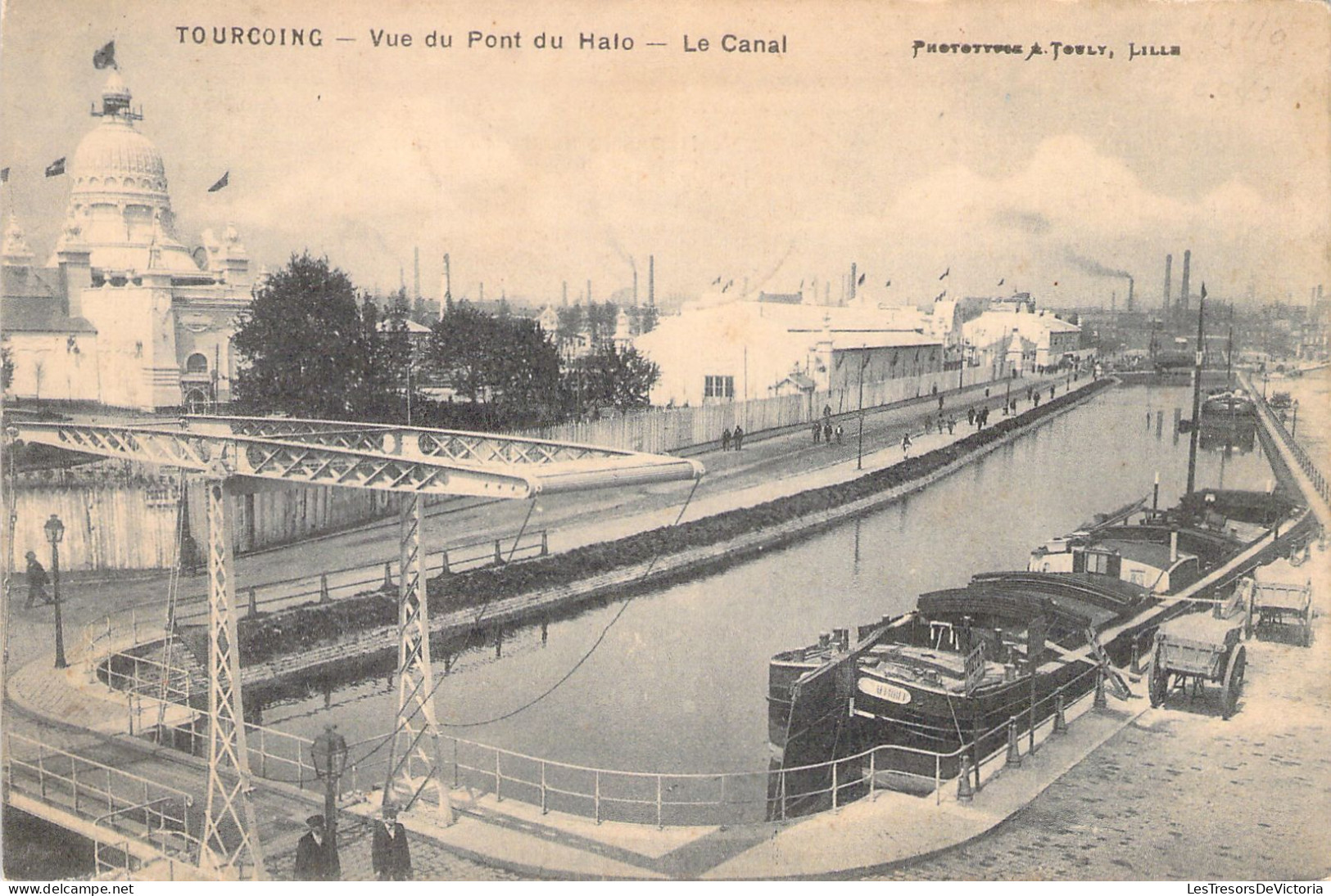 FRANCE - 59 - TOURCOING - Vue Du Pont Du Halo - Le Canal - Carte Postale Ancienne - Tourcoing