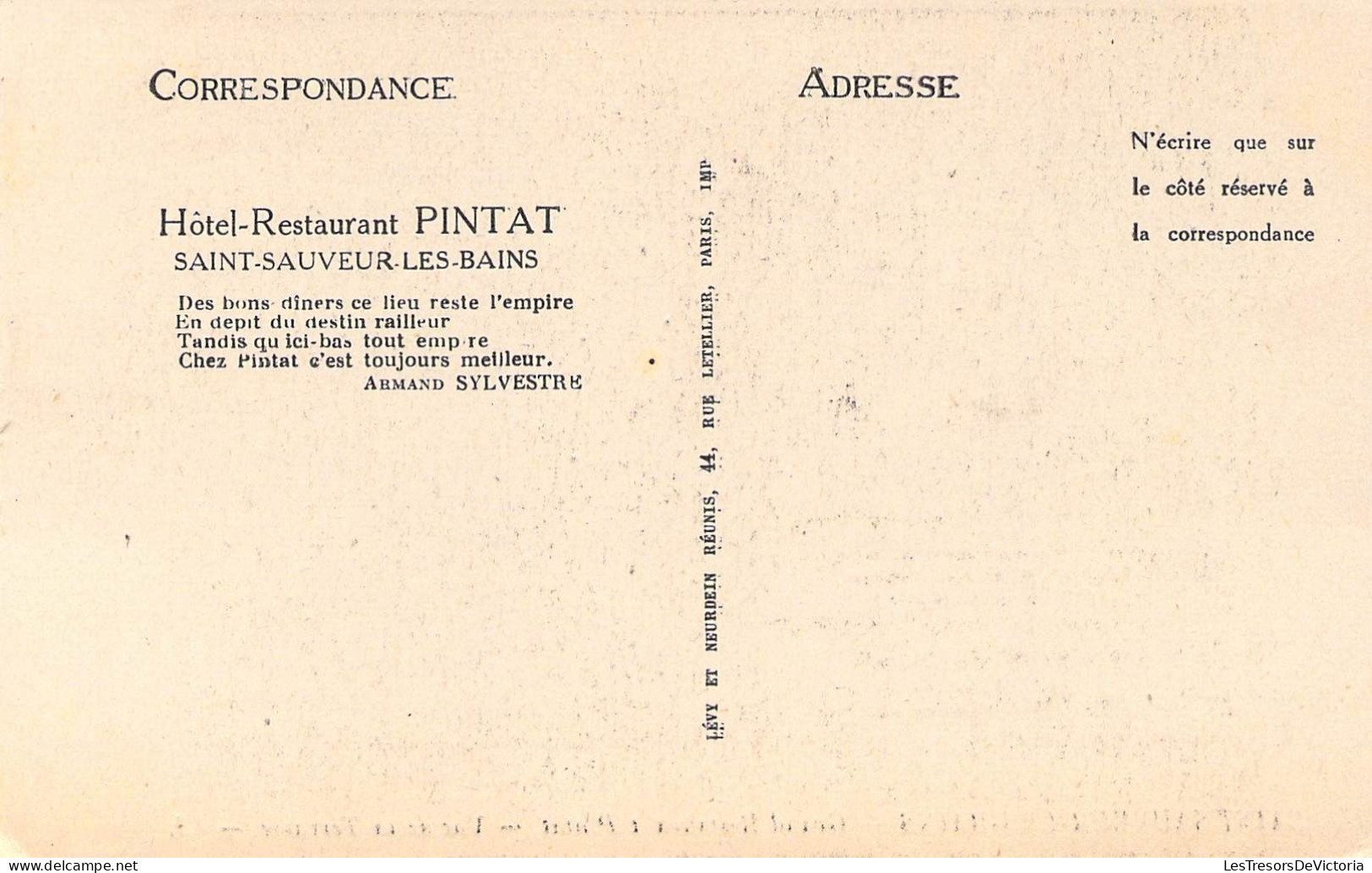 FRANCE - 70 - SAINT SAUVEUR - Grand Restaurant Pintat - Vue De La Terrasse - LL - Carte Postale Ancienne - Luz Saint Sauveur