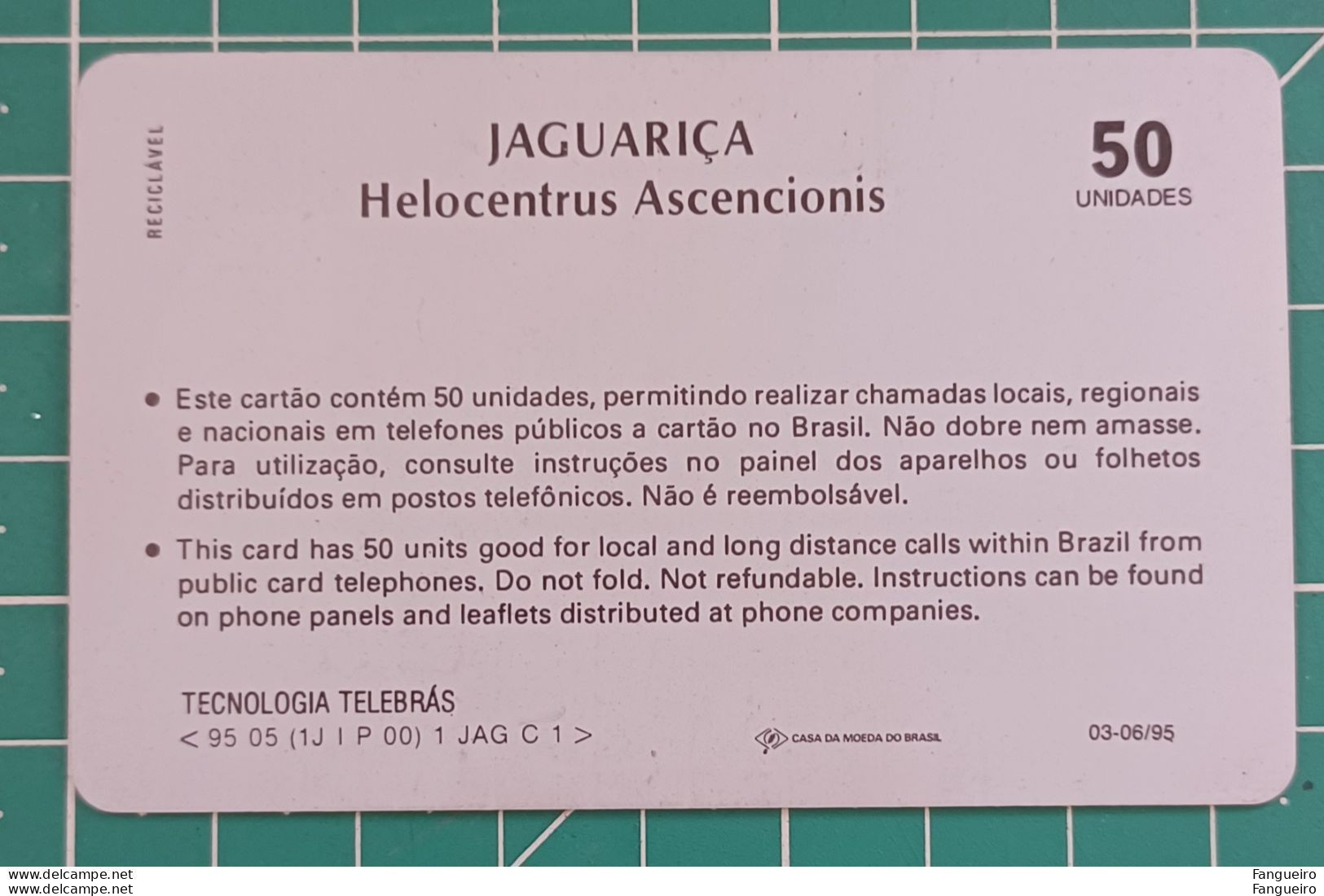 BRAZIL PHONECARD FISH - Brasilien