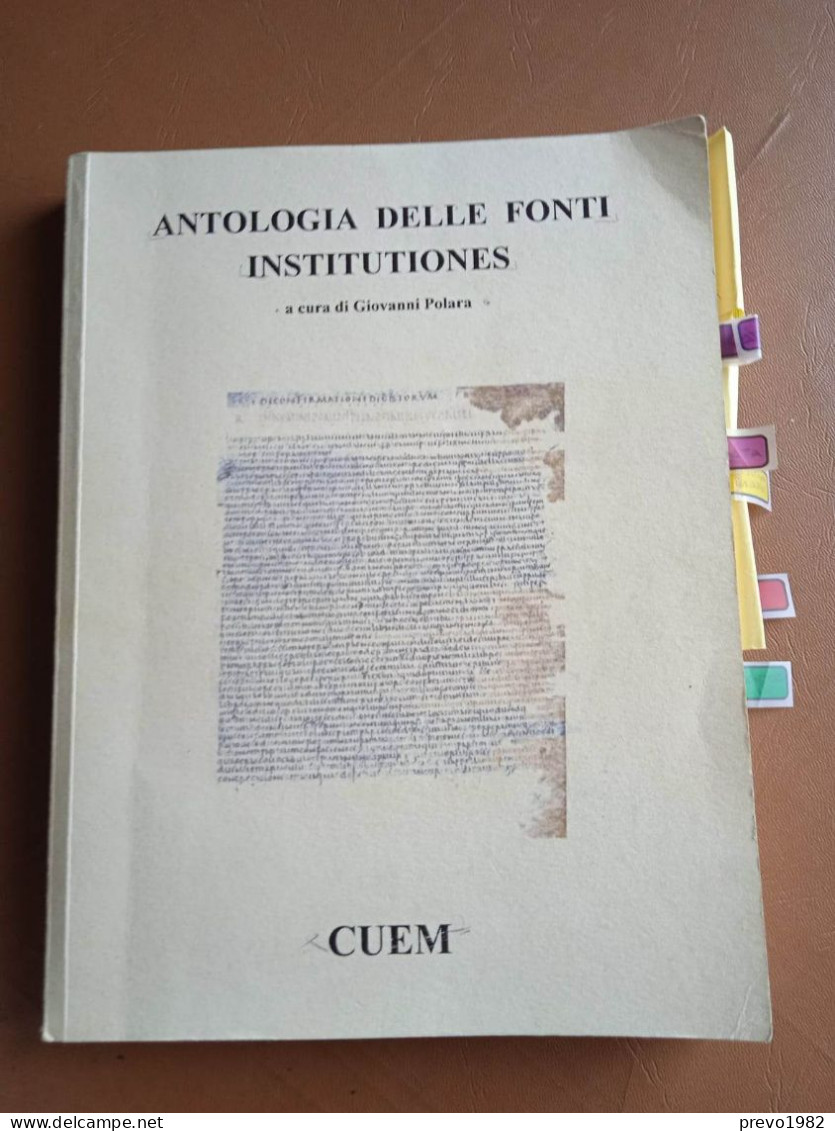 Antologia Delle Fonti, Institutiones - G. Polara - Ed. Cuem - Société, Politique, économie