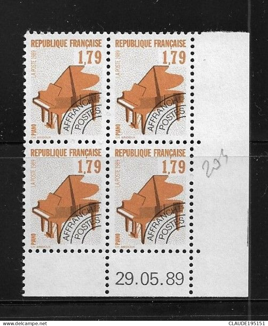 FRANCE 1989 PREOBLITERE   N° 203**  29.05.89  COIN DATE GOMME D'ORIGINE SANS CHARNIÈRE  NEUF TTB      2 SCANS - Precancels