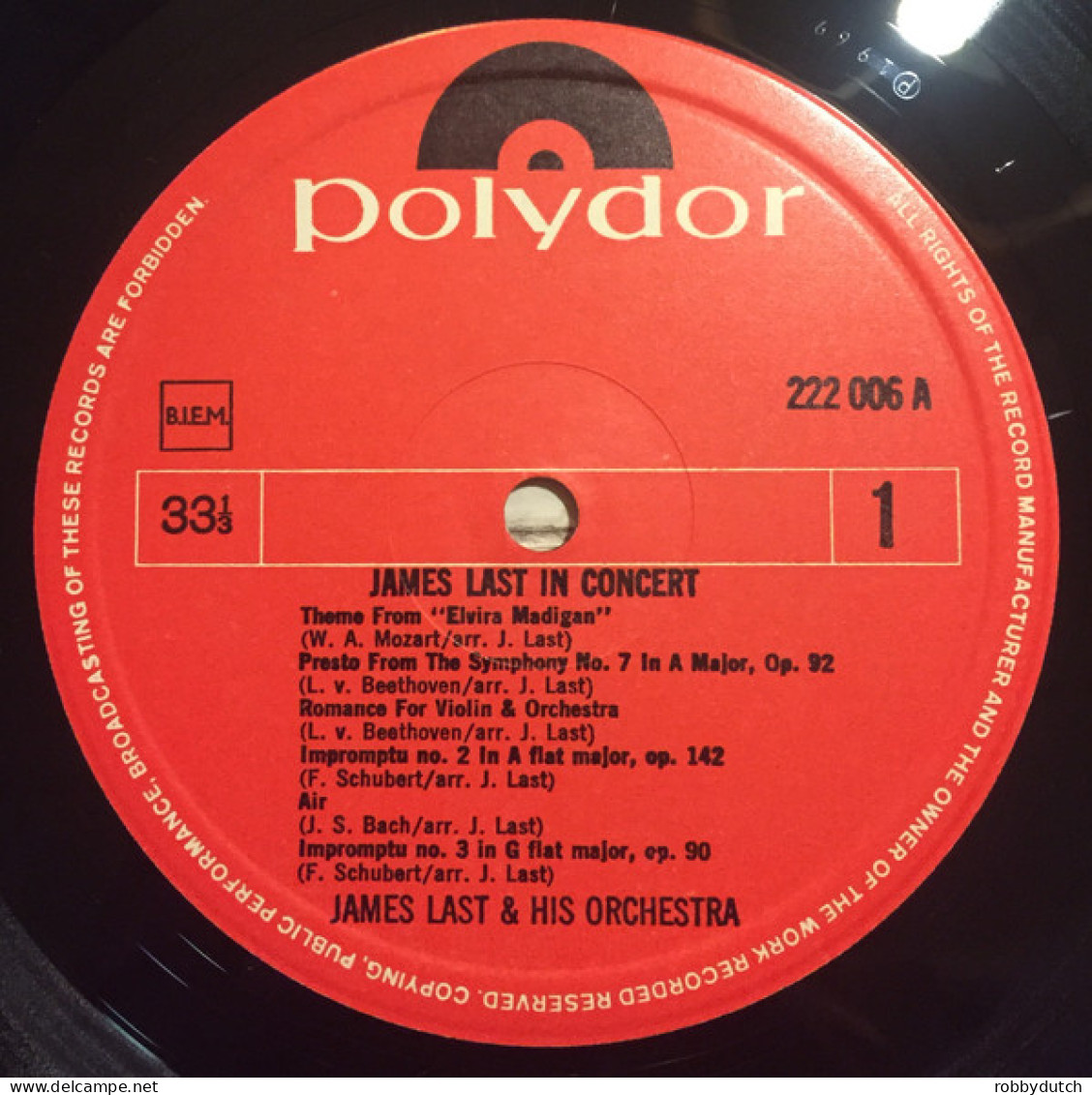 * LP *  JAMES LAST IN CONCERT - Strumentali