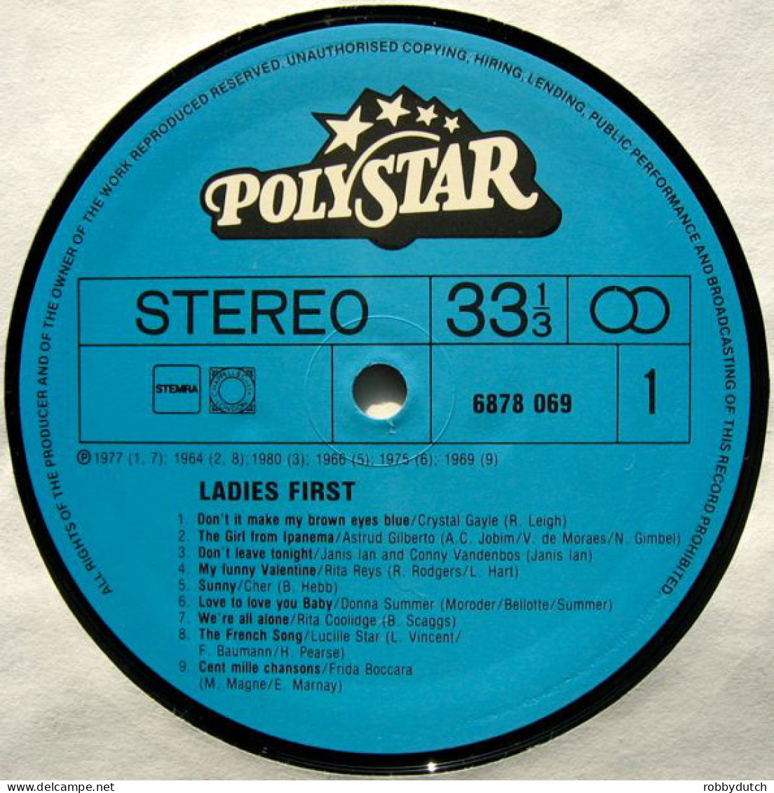 * LP *  LADIES FIRST - ASTRUD GILBERTO / CHER / DONNA SUMMER / SANDY POSEY A.o. (1977) - Compilations