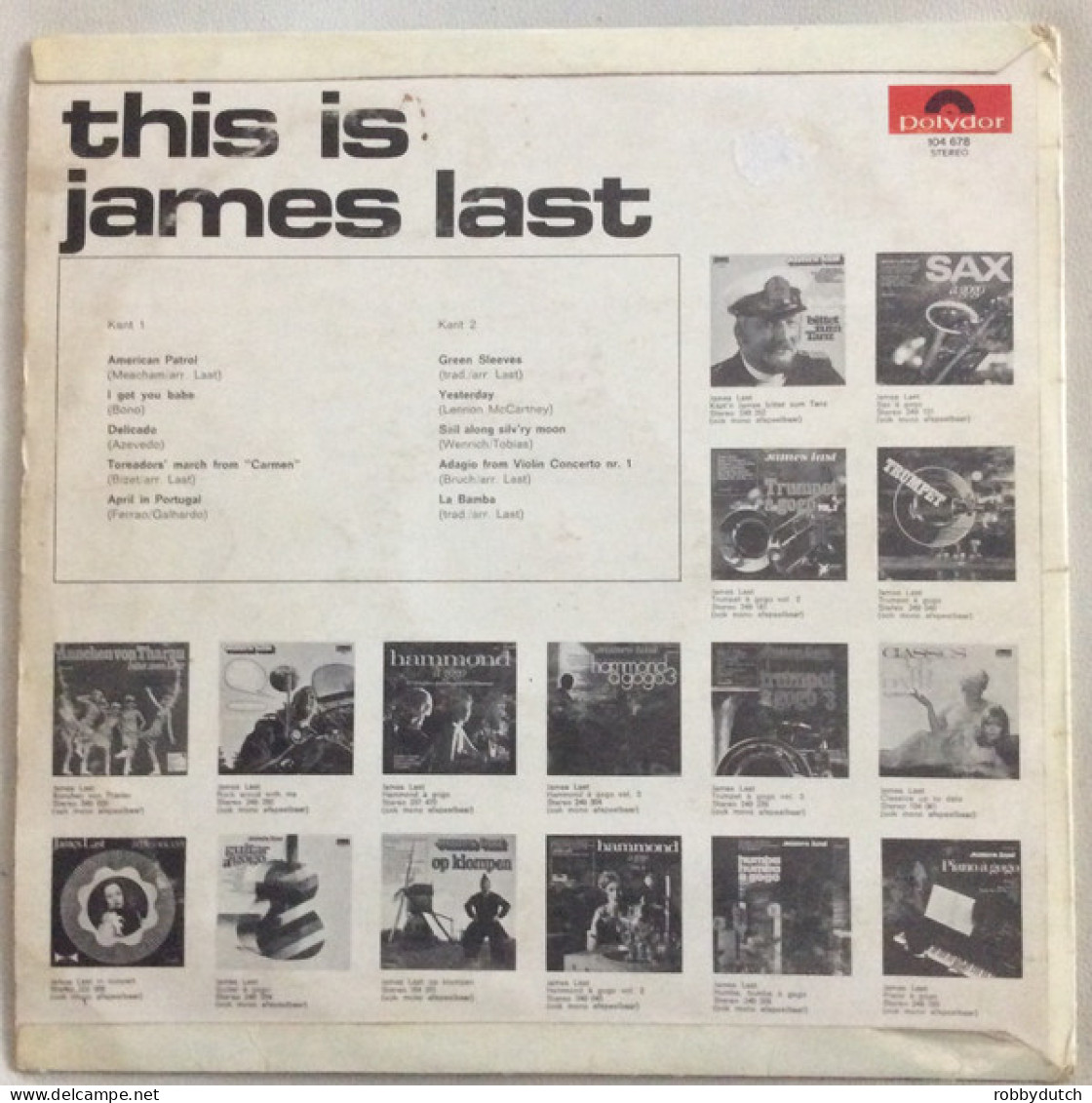 * LP *  THIS IS JAMES LAST ( Holland 1967) - Strumentali