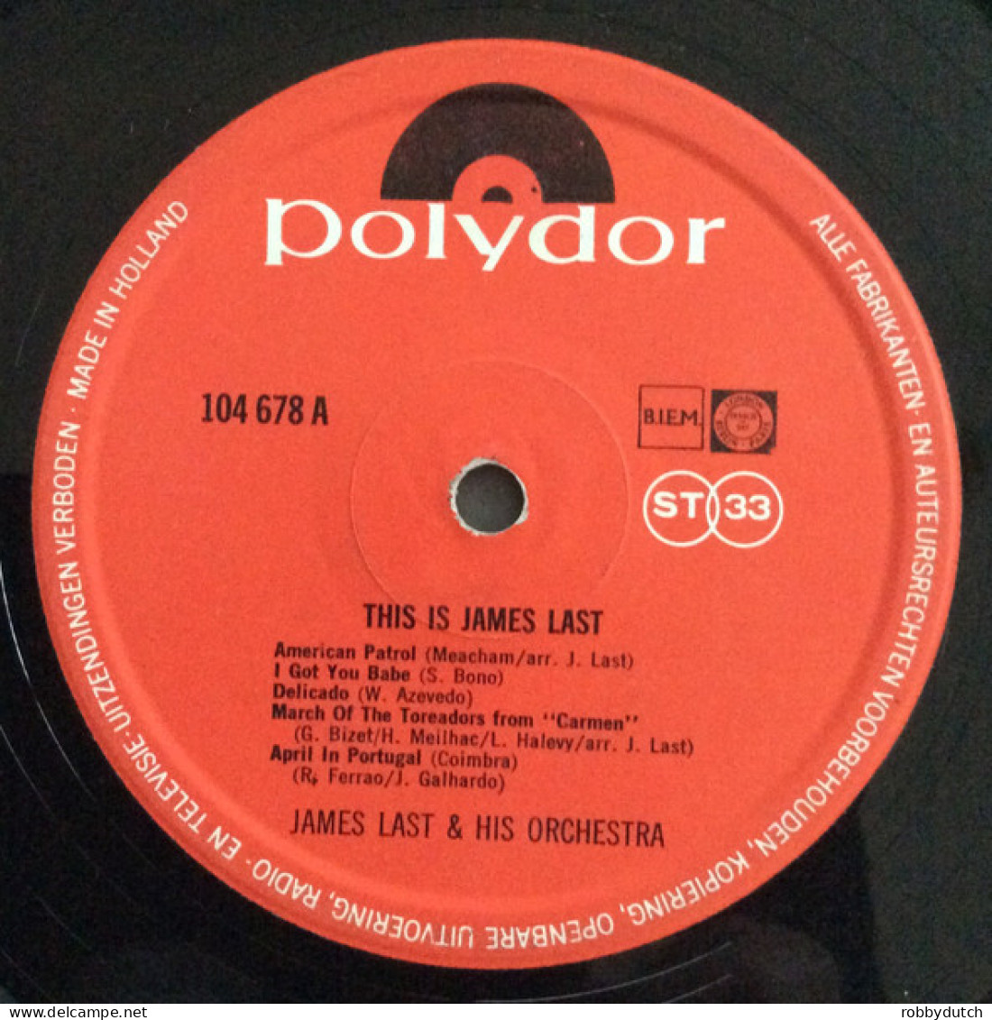 * LP *  THIS IS JAMES LAST ( Holland 1967) - Strumentali