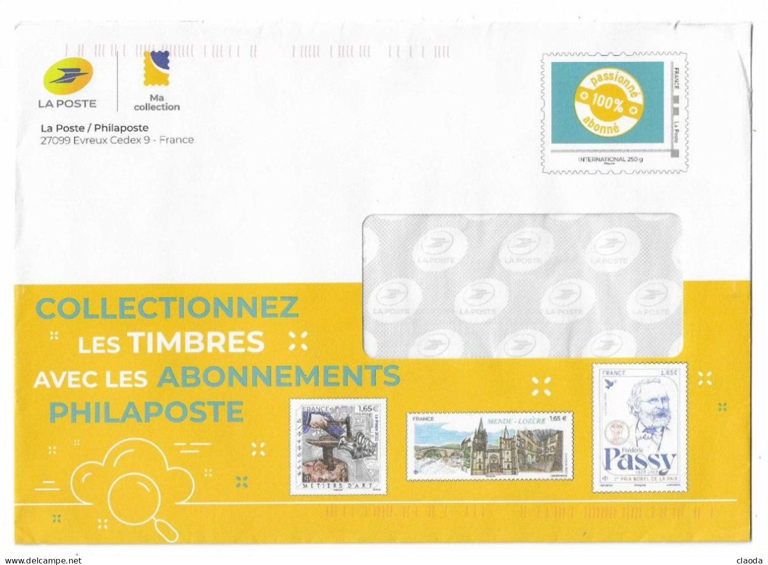 17998 -ENTIER POSTAL  La Poste Phil@poste  -  - CLUB PHILAPOSTE - ABONNEMENTS - International  250 Grs - - Prêts-à-poster:Stamped On Demand & Semi-official Overprinting (1995-...)