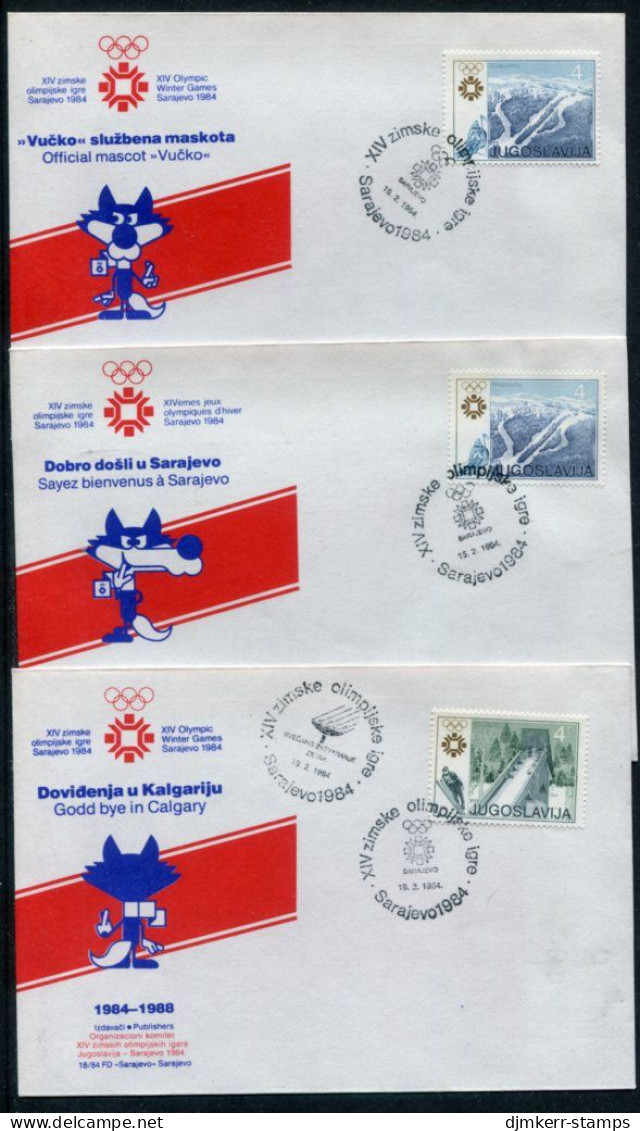 YUGOSLAVIA 1984 Sarajevo Winter Olympic Events, Set Of 19 Covers. - Brieven En Documenten