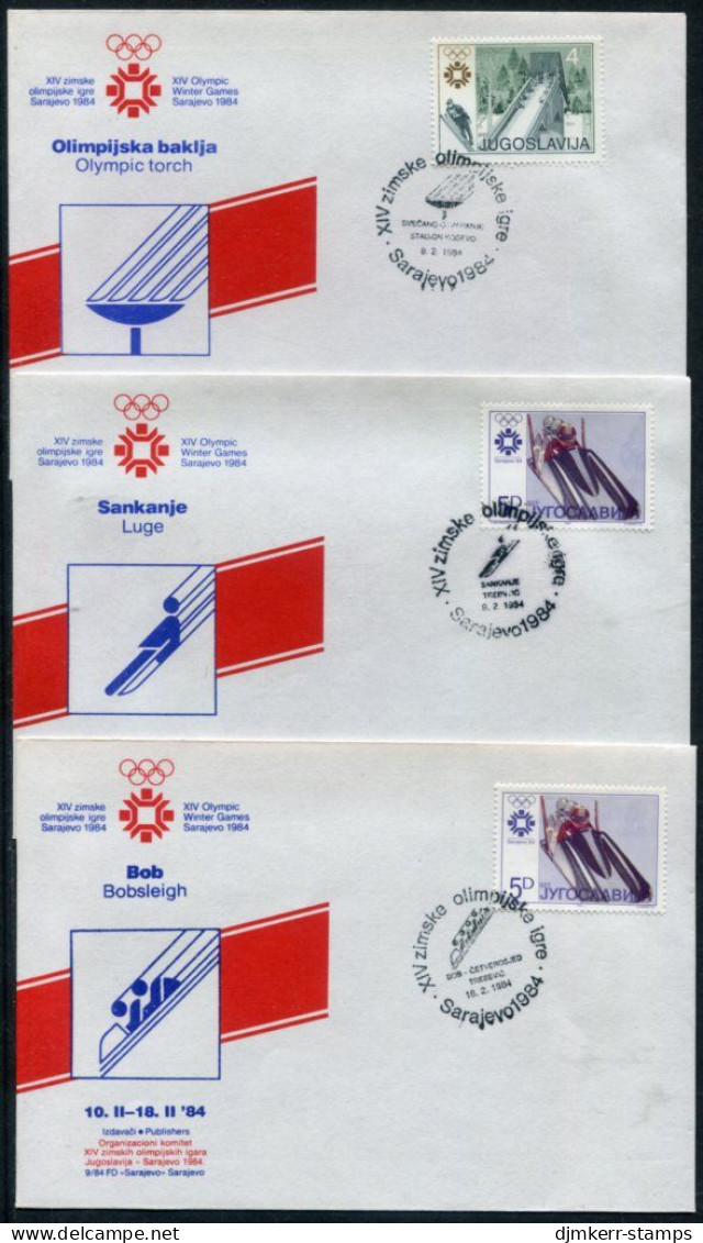 YUGOSLAVIA 1984 Sarajevo Winter Olympic Events, Set Of 19 Covers. - Covers & Documents