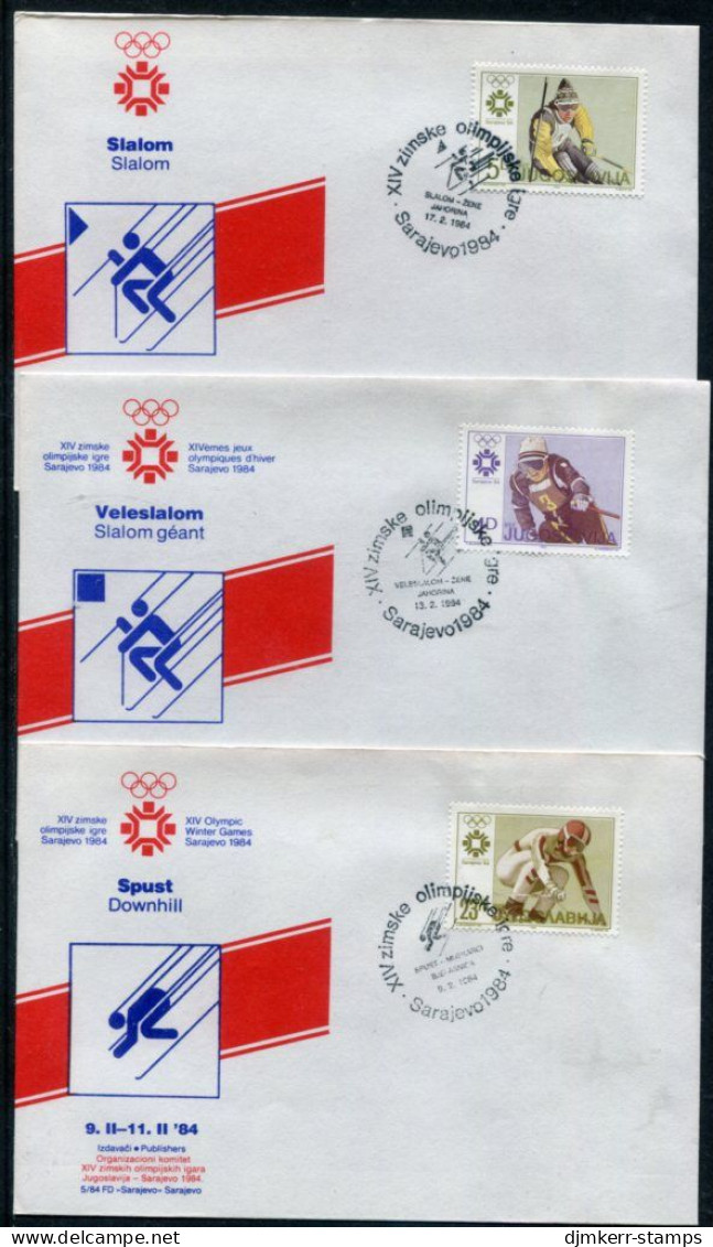 YUGOSLAVIA 1984 Sarajevo Winter Olympic Events, Set Of 19 Covers. - Lettres & Documents