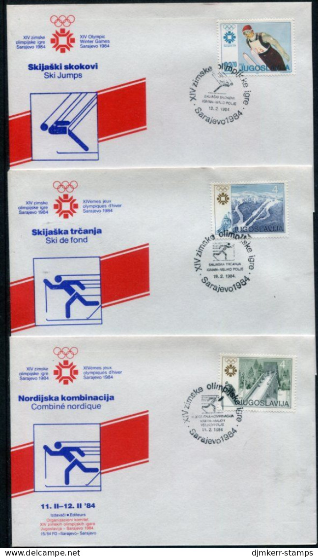 YUGOSLAVIA 1984 Sarajevo Winter Olympic Events, Set Of 19 Covers. - Lettres & Documents