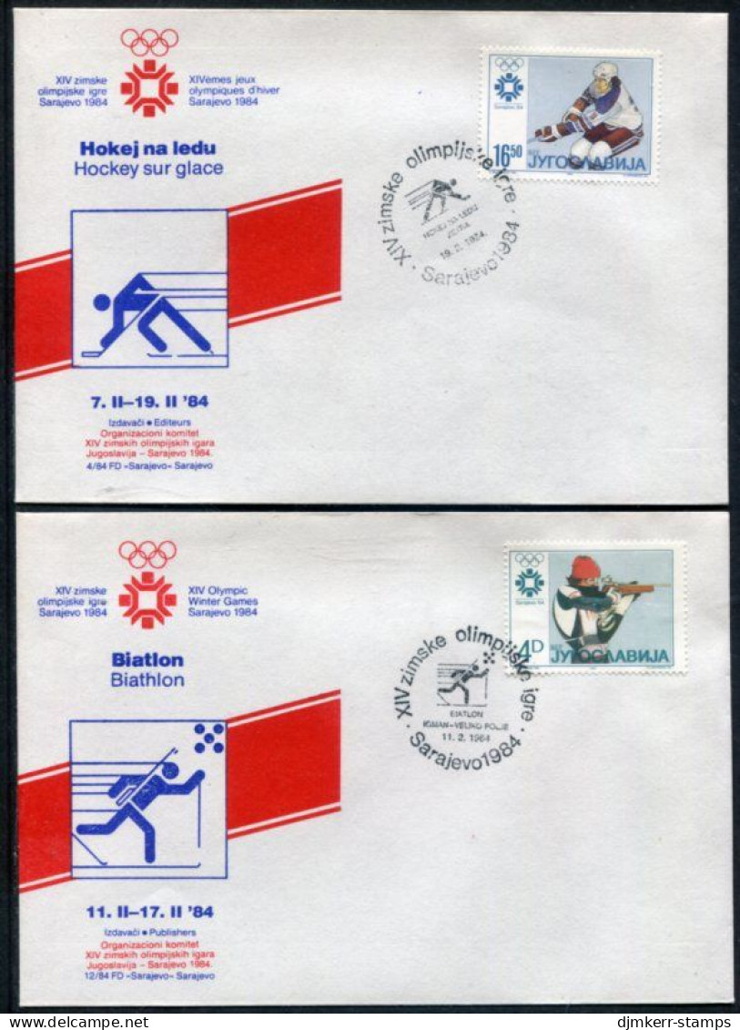 YUGOSLAVIA 1984 Sarajevo Winter Olympic Events, set of 19 covers.