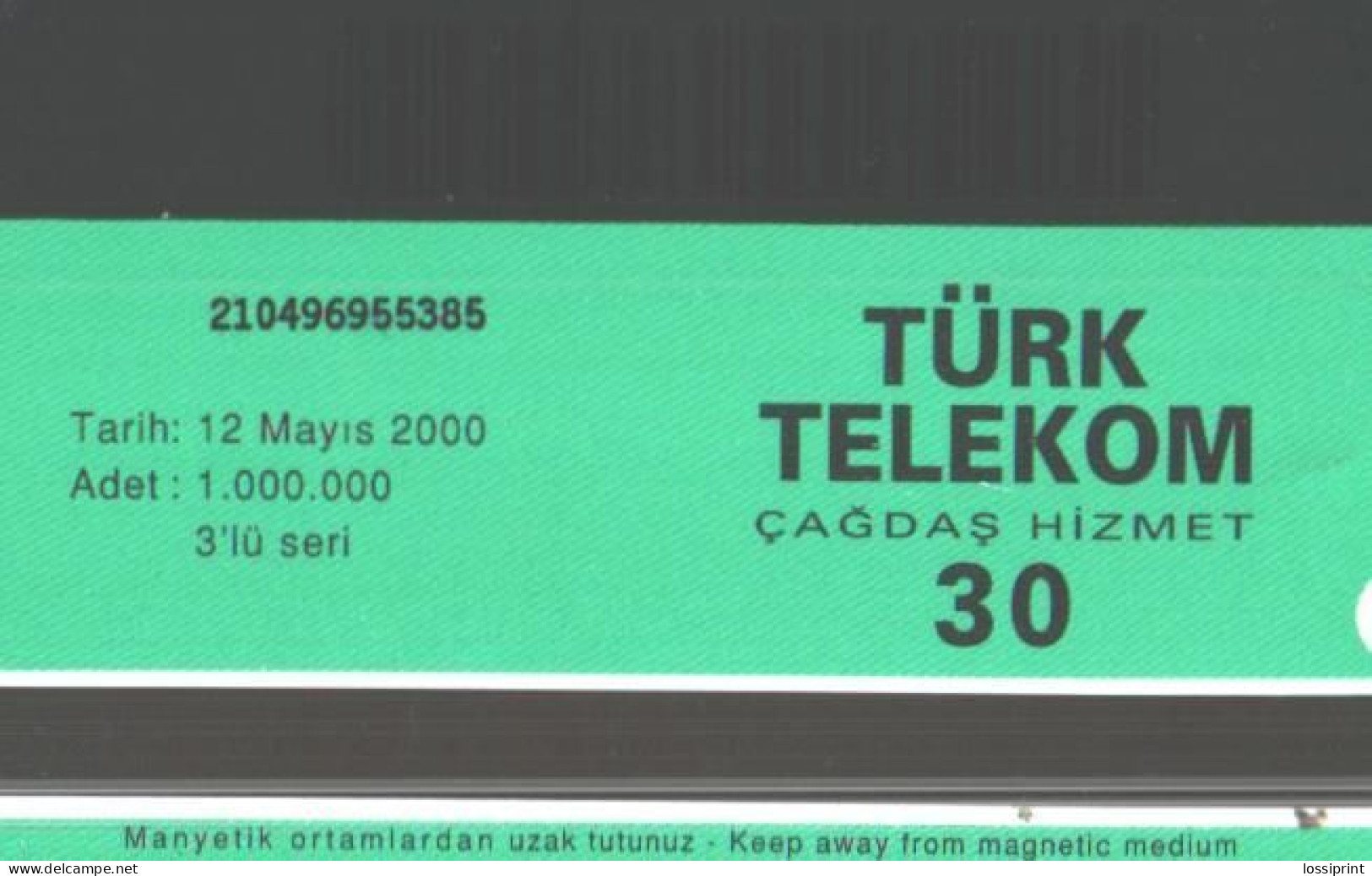 Turkey:Used Phonecard, Türk Telekom, 30 Units, Bird, 2000 - Türkei