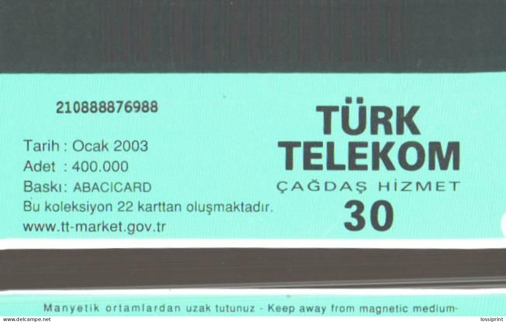 Turkey:Used Phonecard, Türk Telekom, 30 Units, Birds, Parrots, 2003 - Türkei