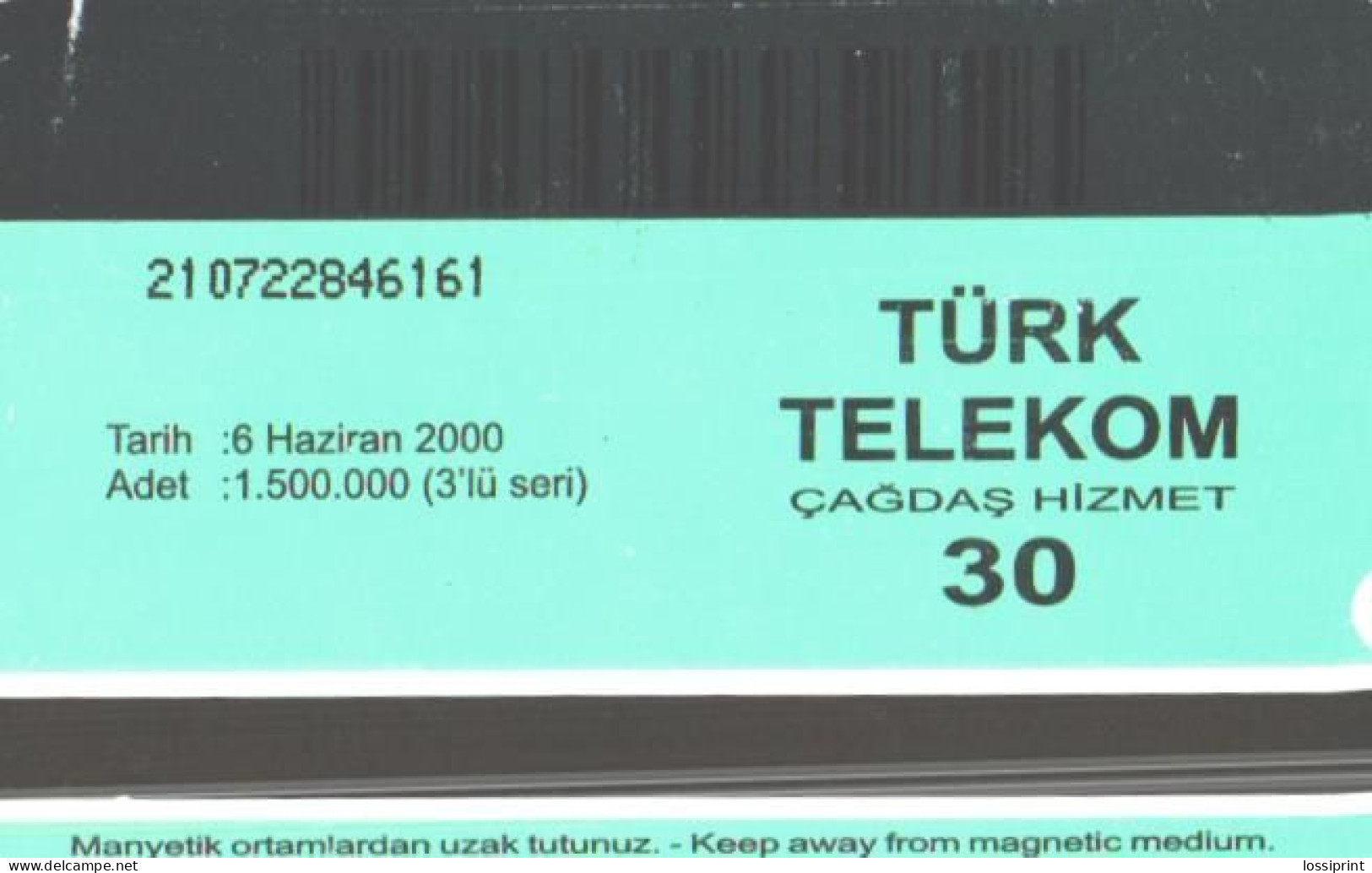 Turkey:Used Phonecard, Türk Telekom, 30 Units, Overview, Mountains, 2000 - Türkei