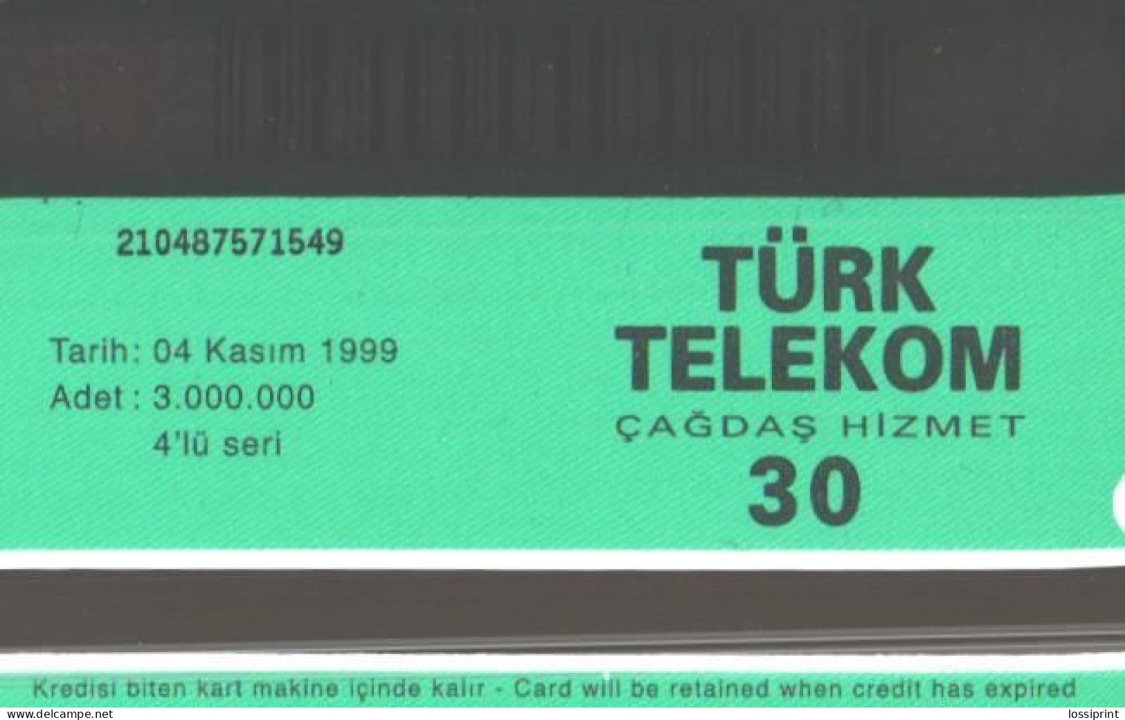 Turkey:Used Phonecard, Türk Telekom, 30 Units, Ruins, 1999 - Türkei