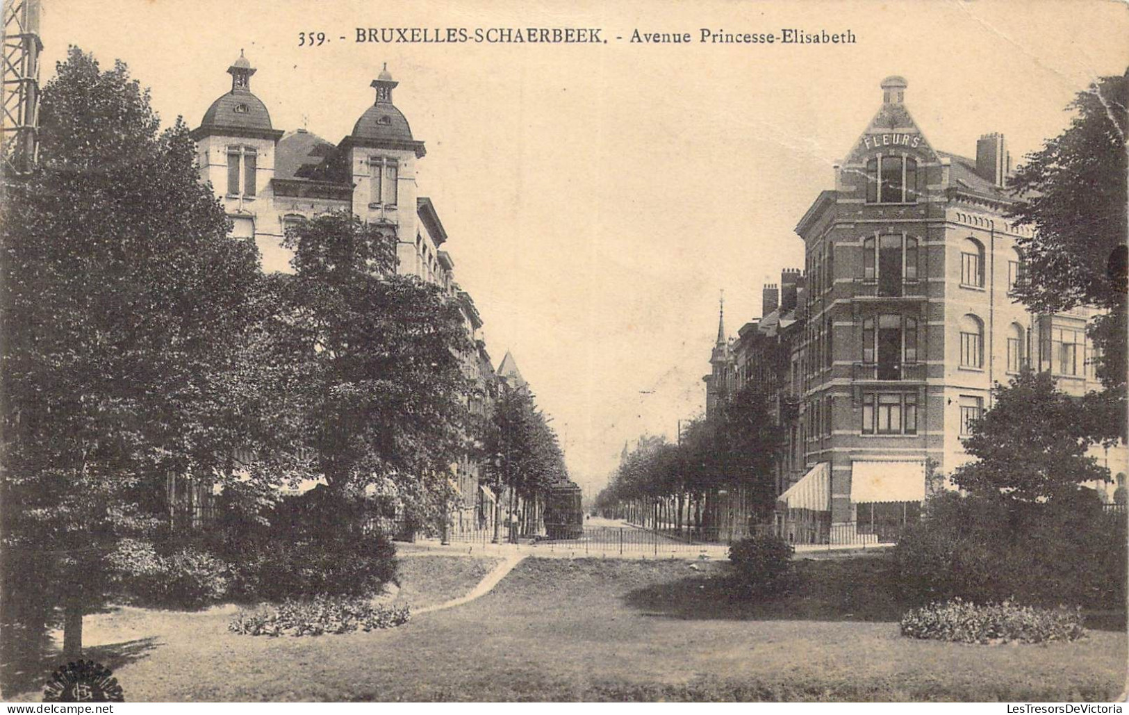 BELGIQUE - Bruxelles-Schaerbeek - Avenue Princesse-Elisabeth - Carte Postale Ancienne - Corsi
