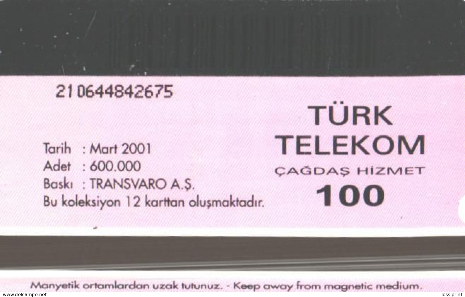 Turkey:Used Phonecard, Türk Telekom, 100 Units, Ruins, 2001 - Türkei