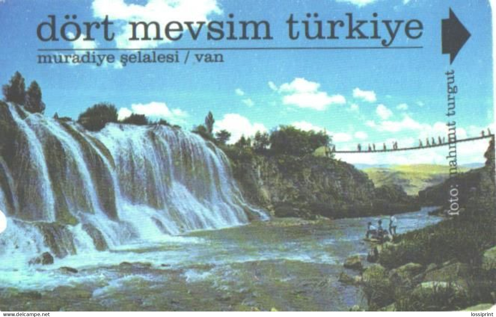 Turkey:Used Phonecard, Türk Telekom, 30 Units, Waterfalls, Bridge, Lighter, 2001 - Türkei