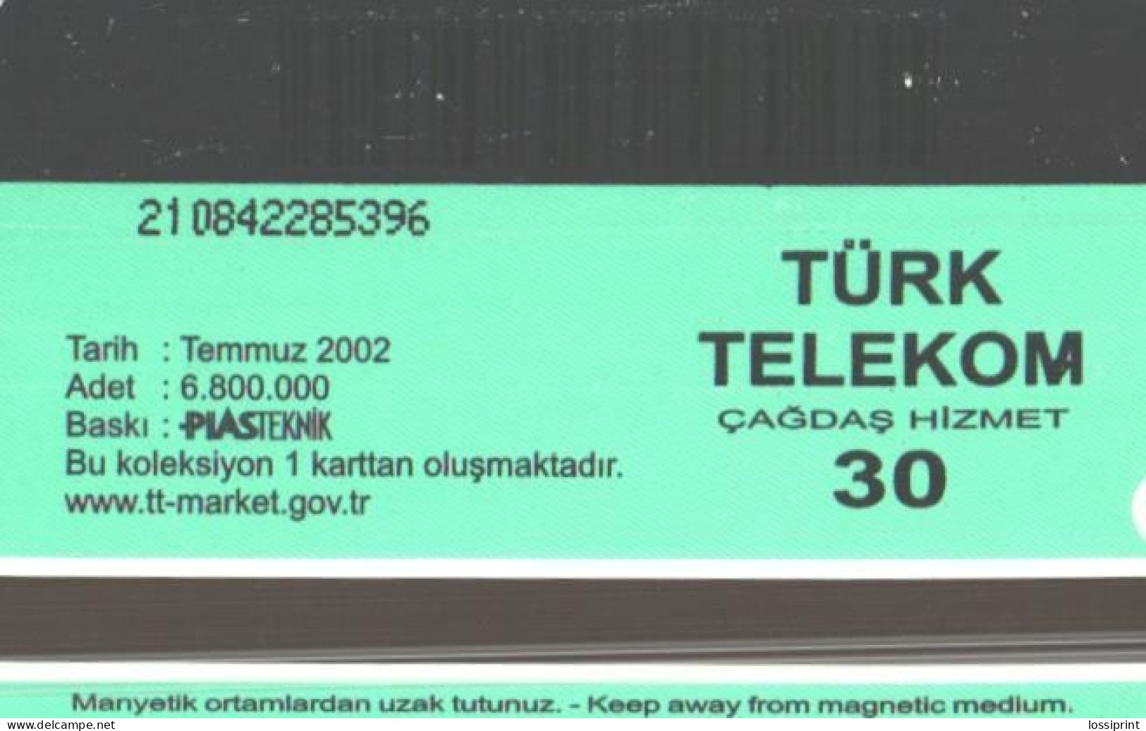 Turkey:Used Phonecard, Türk Telekom, 30 Units, Football, 2002 - Türkei