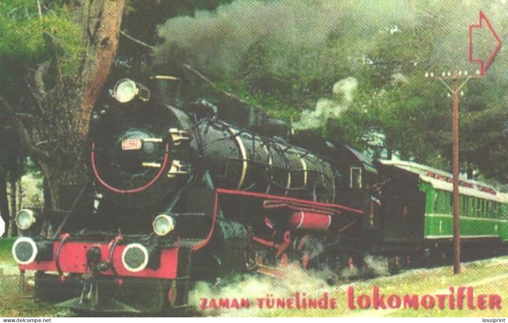 Turkey:Used Phonecard, Türk Telekom, 30 Units, Train, Locomotive, 2000 - Türkei