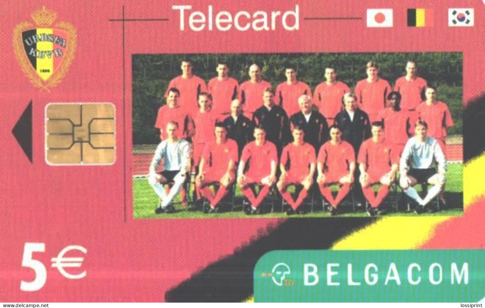 Belgium:Used Phonecard, Belgacom, Football Players, 2005 - Con Chip