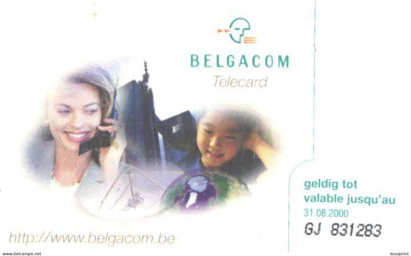 Belgium:Used Phonecard, Belgacom, 200 BEF, Wind Surfer, 2000 - Con Chip