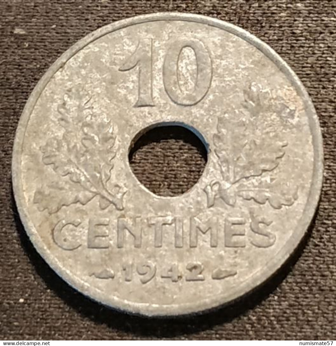 FRANCE - 10 CENTIMES 1942 - Etat Français - Grand Module - Gad 290 - KM 898 - 10 Centimes