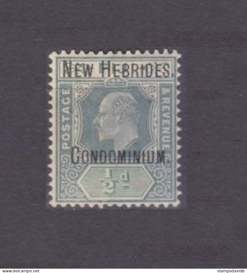 1909 New Hebrides 1 Wz2 King Edward VII / Overprint 180,00 € - Nuovi