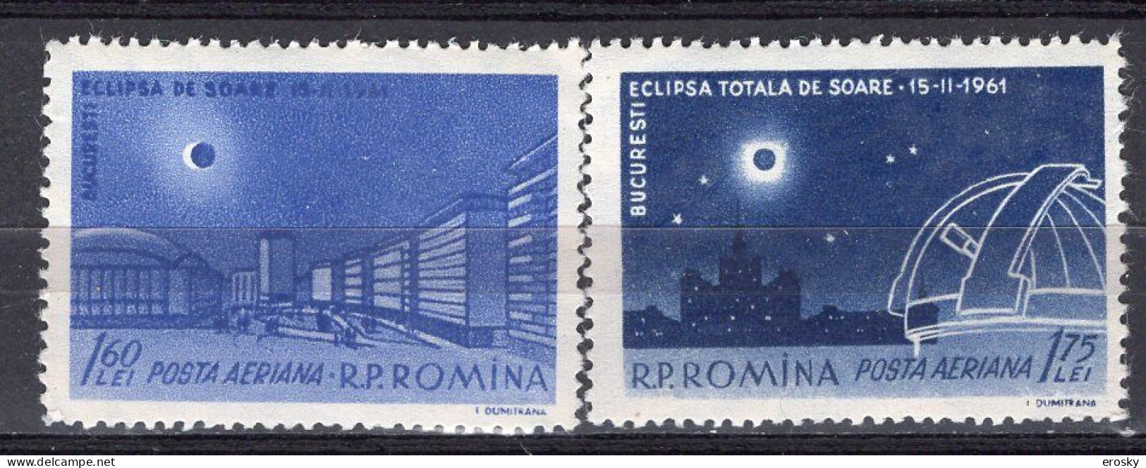 S2519 - ROMANIA ROUMANIE AERIENNE Yv N°144/45 **  ECLIPSE - Unused Stamps