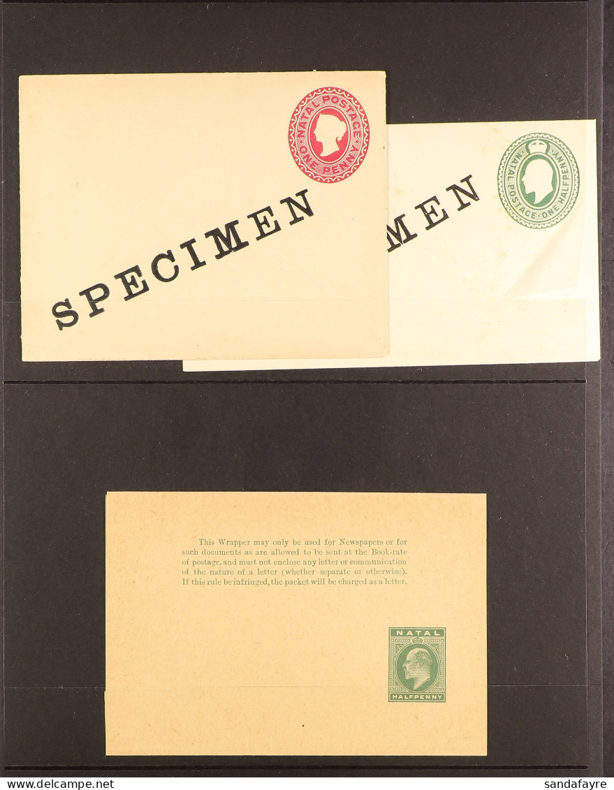 NATAL 1891 - 1903 POSTAL STATIONERY 'SPECIMEN' COLLECTION With Postal Cards (10, Incl. Local 'Specimen' Handstamps), Let - Sin Clasificación