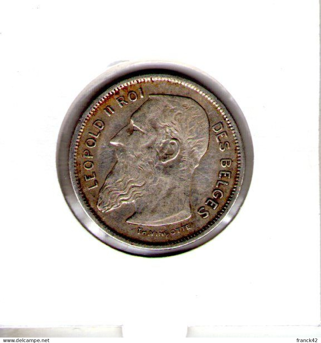Belgique. 2 Francs. 1909. Léopold II - 2 Frank