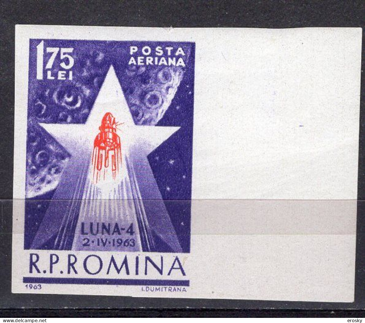 S2525 - ROMANIA ROUMANIE AERIENNE Yv N°174 ** ESPACE SPACE - Neufs