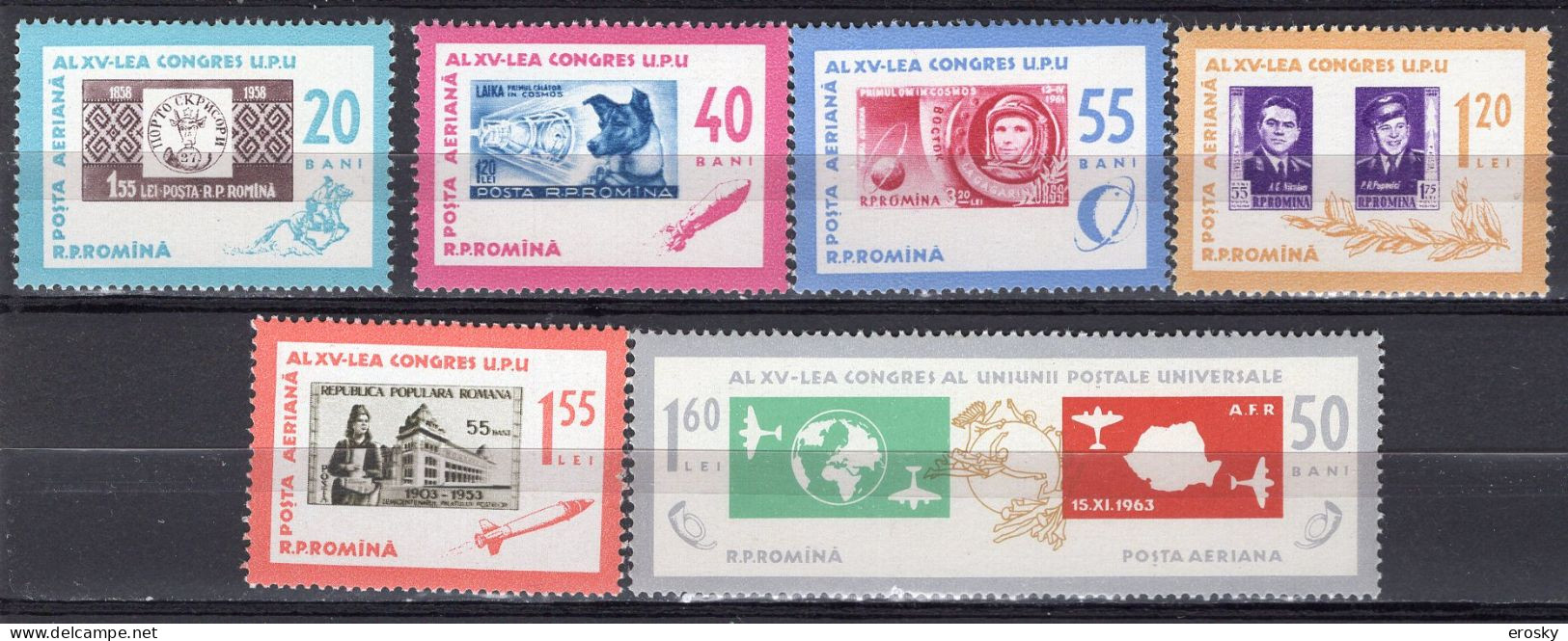 S2529 - ROMANIA ROUMANIE AERIENNE Yv N°178/83 ** UPU - Ongebruikt