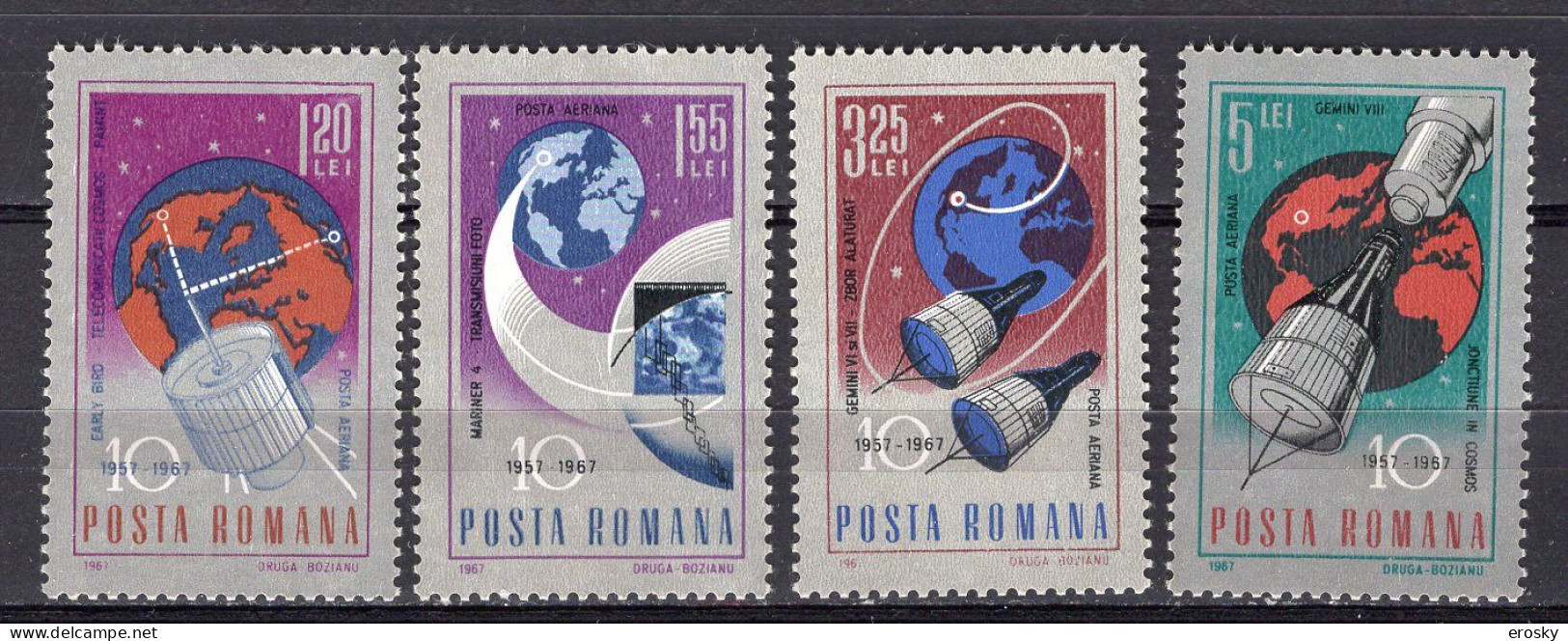 S2537 - ROMANIA ROUMANIE AERIENNE Yv N°210/13 ** ESPACE SPACE - Unused Stamps