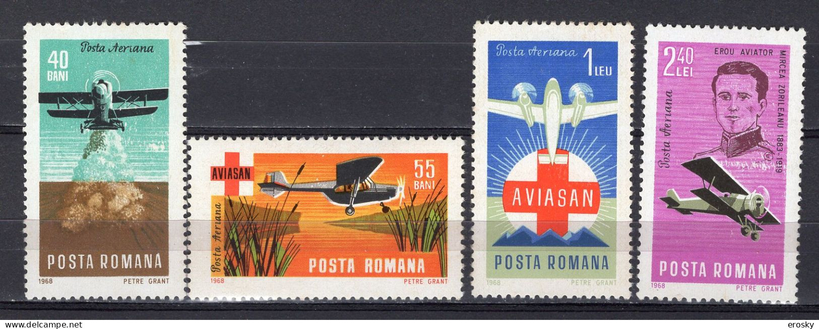 S2538 - ROMANIA ROUMANIE AERIENNE Yv N°214/17 **/* AVIATION - Unused Stamps