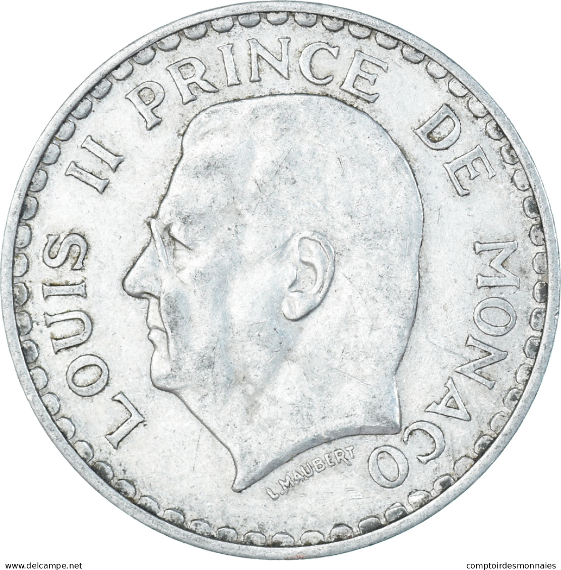 Monnaie, Monaco, 5 Francs, 1945 - 1922-1949 Louis II.