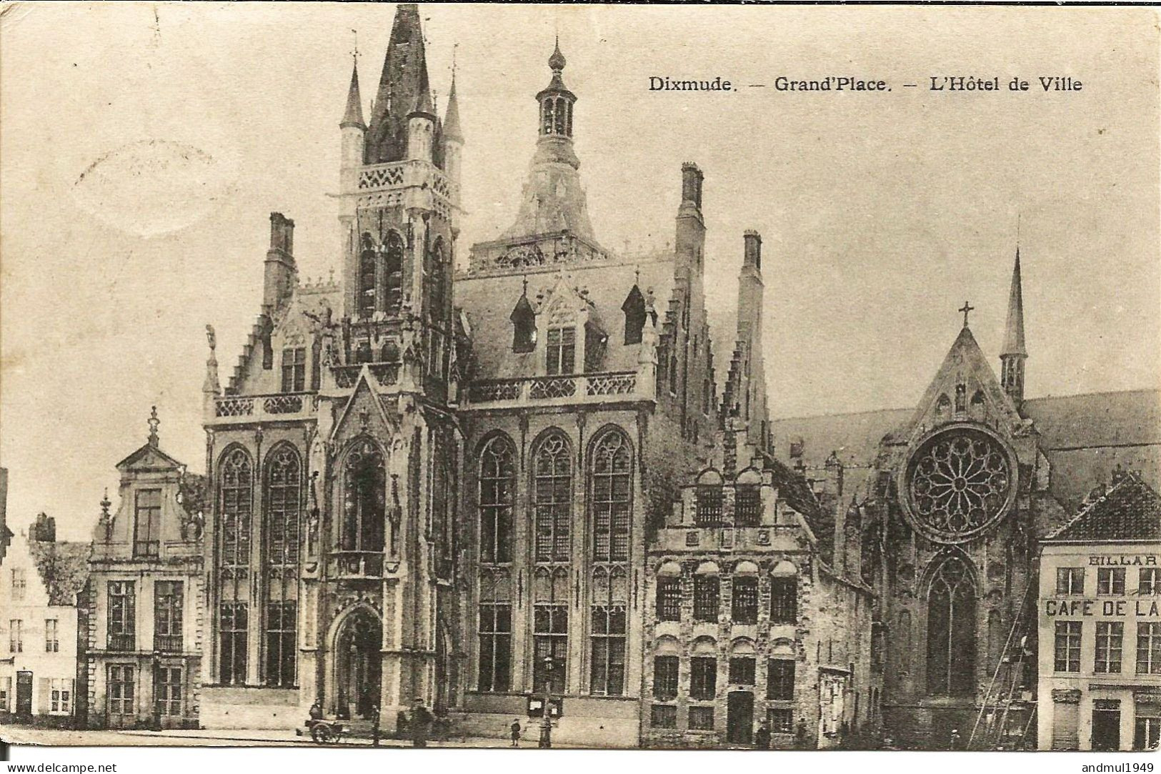 DIXMUDE-DIKSMUIDE - Grand'Place - L'Hôtel De Ville - Oblitération De 1909 - Edit. : Laurence Declercq à Dixmude - Diksmuide