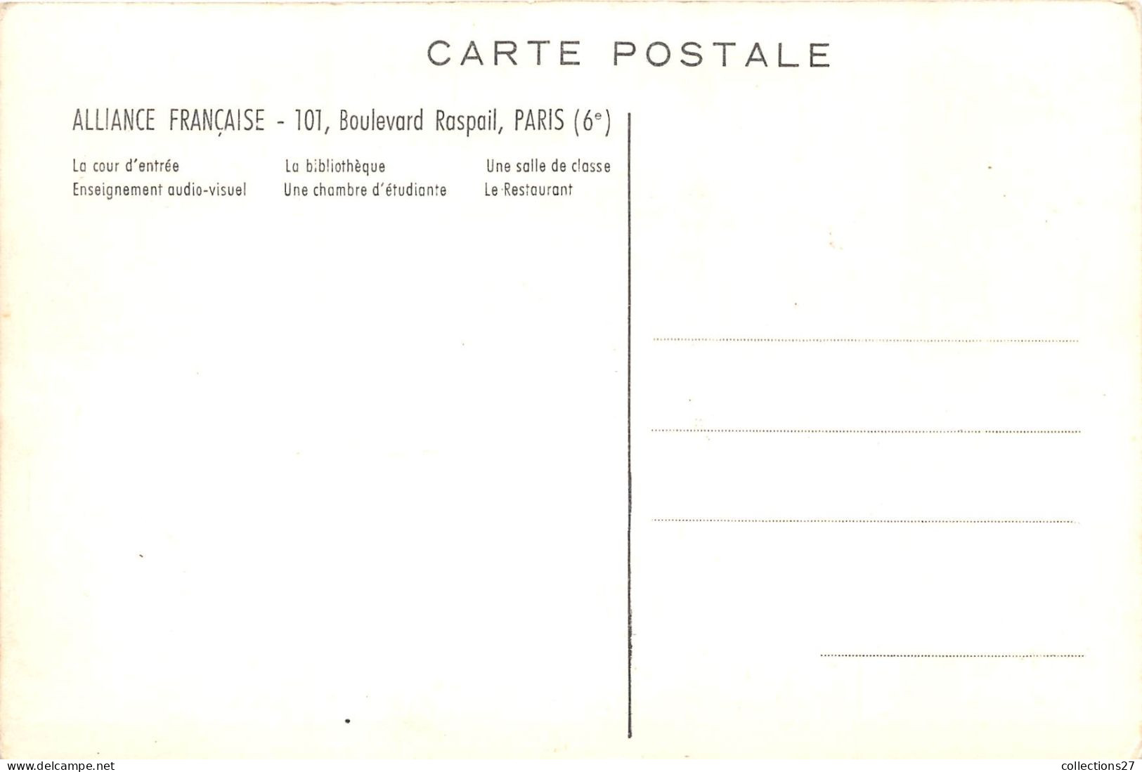 PARIS-75006-ALLIANCE FRANCAISE 101 BLD RASPAIL MULTIVUES - Paris (06)