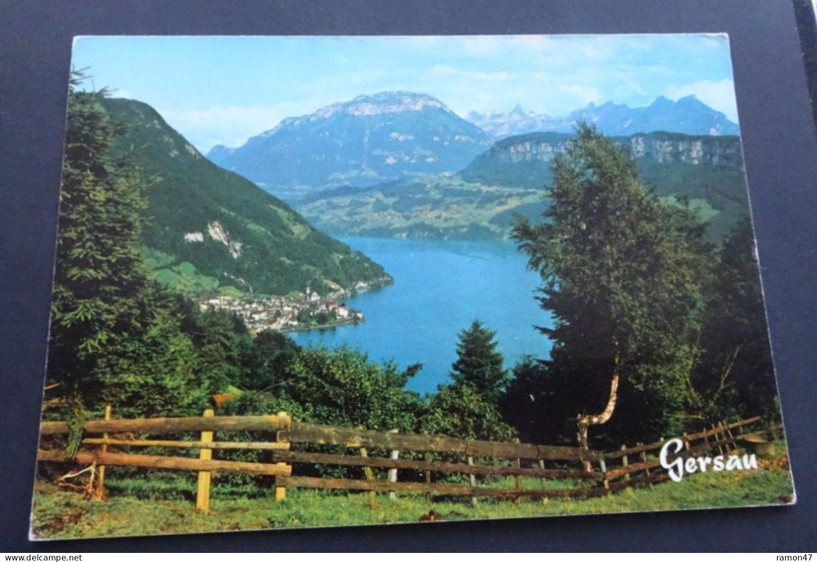 Gersau Am Vierwaldstättersee - Fronalpstock, Kaiserstock Und Rophaien - Photo & Verlag M. Bürgi, Vitznau - # 4608 - Gersau