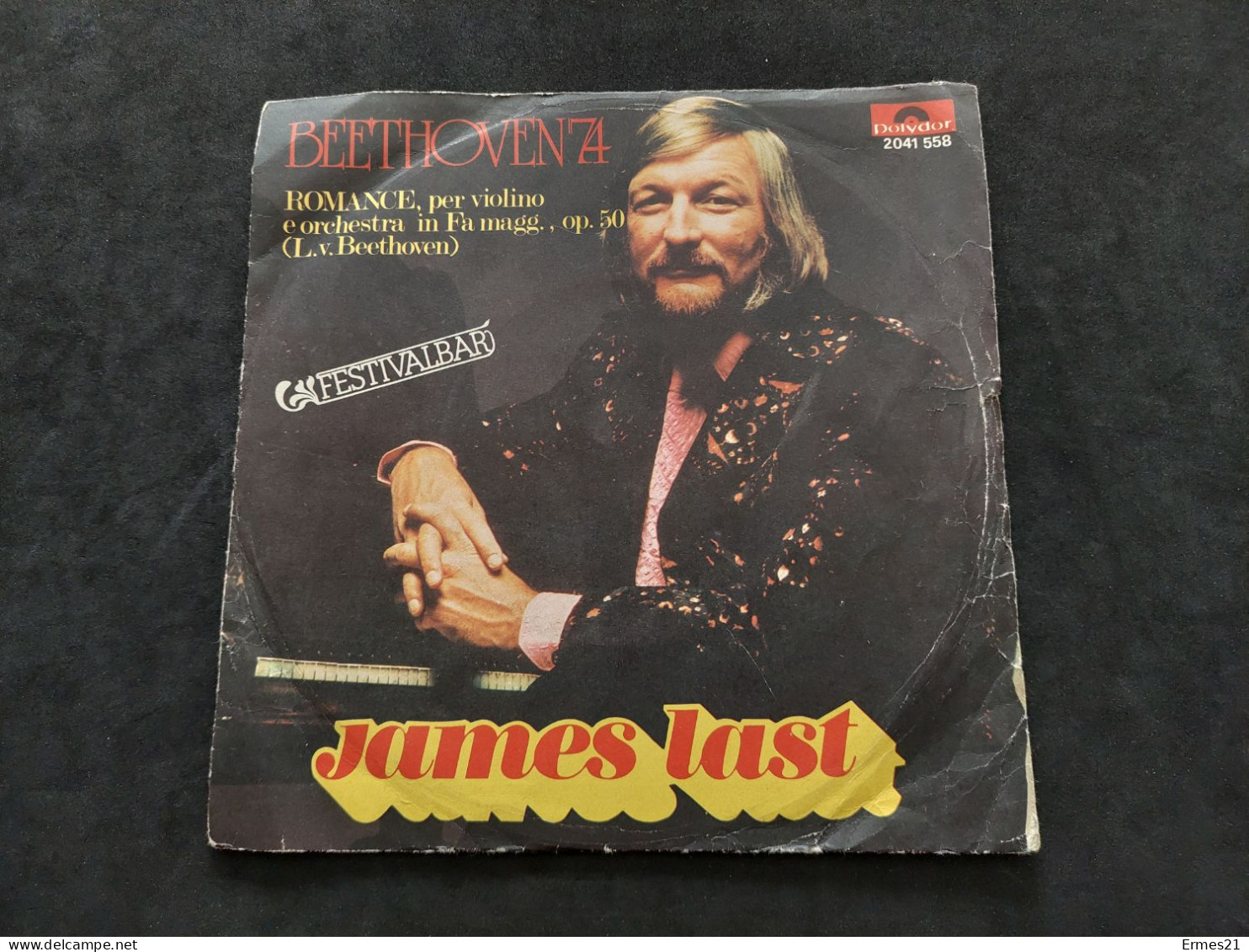 Disco James Last. 45g. Romance. Beethoven74. Festivalbar.1974.   Confezione Originale. Condizioni Ottime. Usato. - New Age