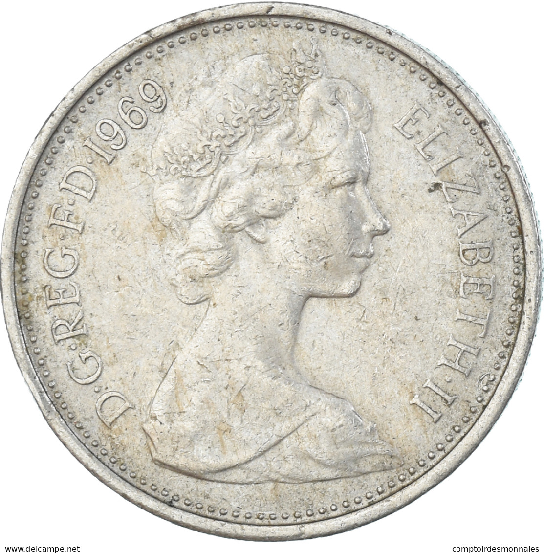 Monnaie, Grande-Bretagne, 5 New Pence, 1969 - 5 Pence & 5 New Pence