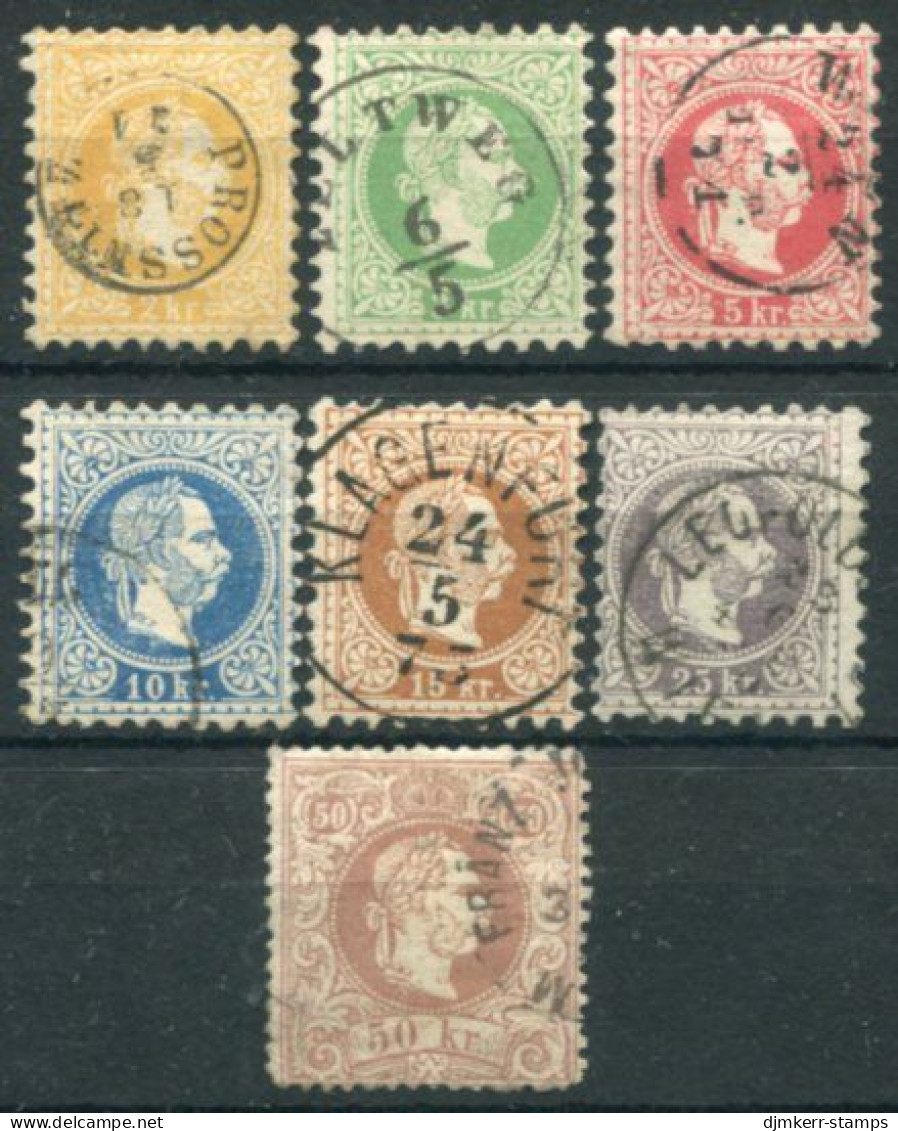 AUSTRIA 1867 Franz Joseph Coarse Print Set To 50 Kr., Fine Used - Oblitérés